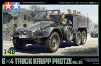 Tamiya Dt. Lkw Krupp Protze m. Fig. (8) 1:48 Plastik Model Kit Bausatz 32534