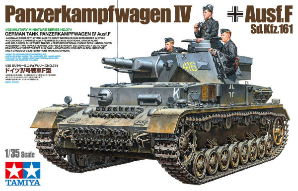 Tamiya 35374 Panzer Dt. Pz.Kpfw IV Ausf.F L24/75mm Model Kit Bausatz 1:35