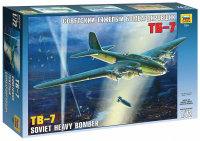 Zvezda 1:72 TB-7 Soviet Bomber Propeller - Flugzeug Plastik Model Bausatz 7291