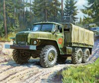 Zvezda sowjetischer LKW Ural Truck 1:100 Plastik Model Bausatz 7417