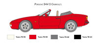 Italeri 3646 Porsche 944 S Cabrio Model M1:24 unlackierter Plastik Bausatz