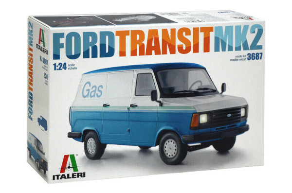 Italeri 3687 Ford Transit Mk. II unlackierter Plastik Bausatz 1:24