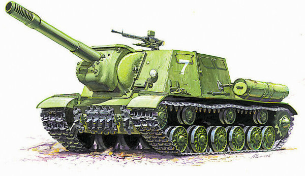 Zvezda 3532 Panzer Tank Mod Sov Self propel Gun ISU-152 Model Bausatz 1:35