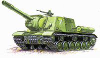 Zvezda 3532 Panzer Tank Mod Sov Self propel Gun ISU-152...