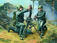 Zvezda Figuren Set WWII Deutsch 81-mm Mörser Infanterie 1:72 Plastik Model 6111