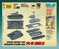 Zvezda 6151 Panzer Battle Tank WWII Pz. Kpfw.IV Ausf.D Model Bausatz 1:100