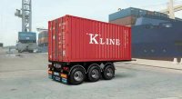 Italeri 3887 LKW Anhänger 20 Container Trailer 1:24 Model Kit Bausatz