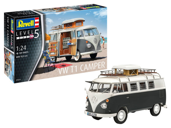 Revell VW T1 Camping Bus Camper Modell Kit Bausatz 1:24