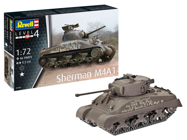 Revell Panzer Sherman M4A1 Modell Kit Bausatz 1:72