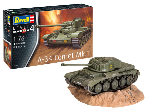 Revell Panzer A-34 Comet Mk.1 Modell Kit Bausatz 1:76