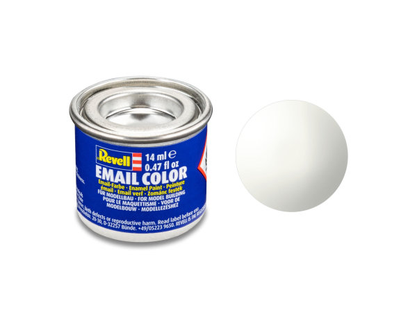 Revell 14 ml-Dose Modellbau-Farbe auf Kunstharzbasis in verschiedenen Farben 04 weiß, glänzend RAL 9010 14 ml-Dose