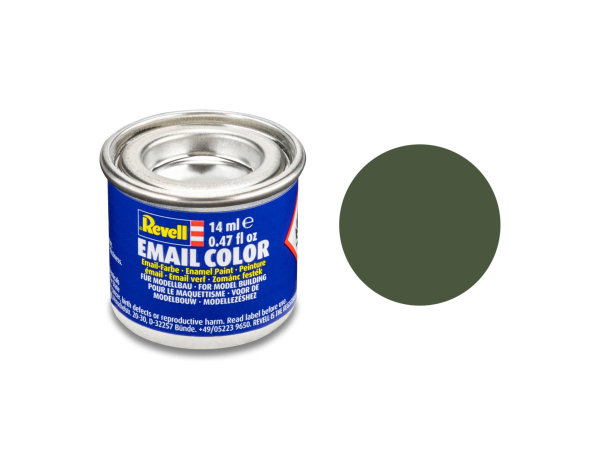 Revell 14 ml-Dose Modellbau-Farbe auf Kunstharzbasis in verschiedenen Farben 65 bronzegrün, matt RAL 6031 14 ml-Dose