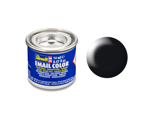 Revell 14 ml-Dose Modellbau-Farbe auf Kunstharzbasis in verschiedenen Farben 302 schwarz, seidenmatt RAL 9005 14 ml-Dose