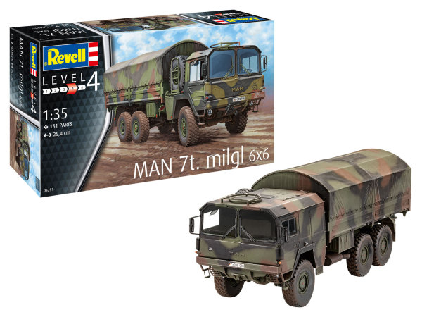 Revell Militär LKW MAN 7t milgl 6x6 Modell Kit Bausatz 1:35