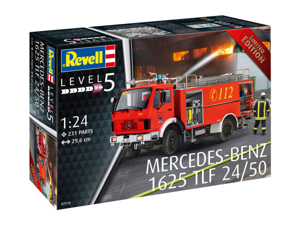 Revell Feuerwehr LKW Mercedes-Benz 1625 TLF 24/50 Modell Kit Bausatz 1:24