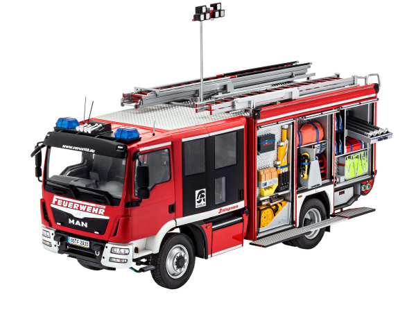 Revell Feuerwehr LKW MAN TGM Schlingmann HLF 20 VARUS 4x4 Modell Bausatz 1:24