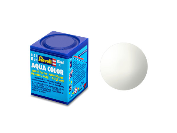 Revell Aqua Color 18 ml Modellbau-Farbe auf Wasserbasis in verschiedenen Farben 36104 weiß, glänzend RAL 9010 18 ml