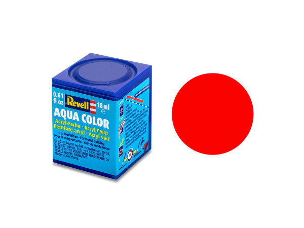 Revell Aqua Color 18 ml Modellbau-Farbe auf Wasserbasis in verschiedenen Farben 36125 leuchtorange, matt 18 ml