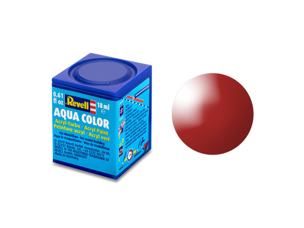 Revell Aqua Color 18 ml Modellbau-Farbe auf Wasserbasis in verschiedenen Farben 36131 feuerrot, glänzend RAL 3000 18 ml