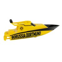 RC BVB-Mini Racing Yacht Boot Schiff Borussia Dortmund schwarz und gelb