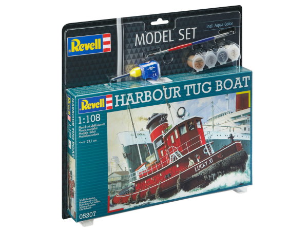 Revell Harbour Tug Boot Schiff Boat Modellbausatz mit Pinsel Farbe Kleber