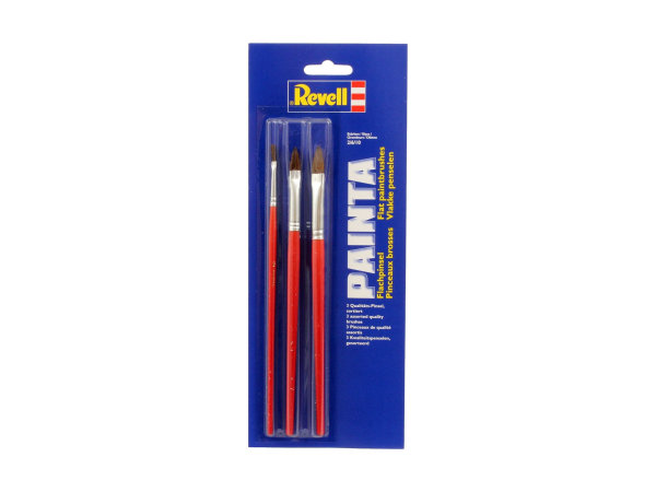 Revell Painta Qualitäts Flach-Pinsel Set verschiedene Größen 2, 6, 10 Modellbau