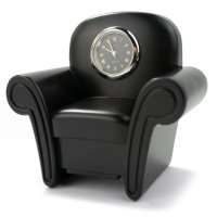 Tischuhr Sofa Sessel schwarz - Dekorative Designer Uhr...