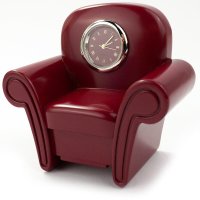 Tischuhr Sofa Sessel rot - Dekorative Designer Uhr...