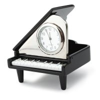 Tischuhr Piano Klavier schwarz - Dekorative Designer Uhr...