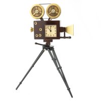 Tischuhr Filmkamera - Dekorative Designer Uhr...