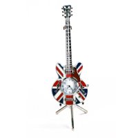 Tischuhr Gitarre Union Jack - Dekorative Designer Uhr...