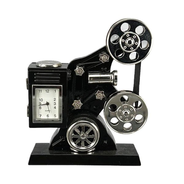 Tischuhr Video Projektor Retro - Dekorative Designer Uhr Sammleruhr Geschenkuhr