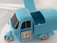 Tischuhr Kabinenroller blau - Dekorative Designer Uhr Sammleruhren Geschenkuhren