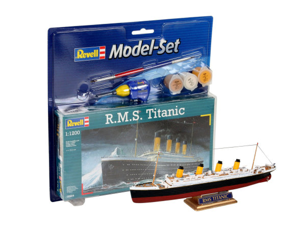 Revell Model Set R.M.S. Titanic Modellbausatz mit Basiszubehör Farben und Kleber