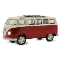 VW T1 Bus Diecast 1:24 rot mit LED Sound und...