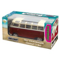 VW T1 Bus Diecast 1:24 rot mit LED Sound und...