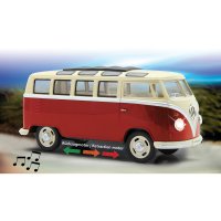 VW T1 Bus Diecast 1:24 rot mit LED Sound und Rückzugmotor