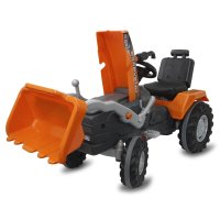 Trettraktor mit Frontlader Power Drag orange