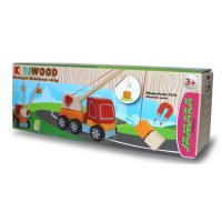 Holzspielzeug Kidiwood Steckspiel Mobilkran 14tlg.