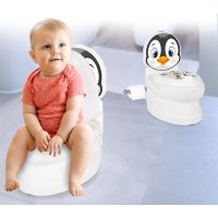 Meine kleine Toilette Pinguin mit Spülsound und Toilettenpapierhalter