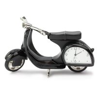 Tischuhr Motorroller schwarz - Dekorative Designer Uhr...