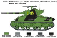 ITALERI Panzer M4A1 Sherman with U.S. Infantry Modellbausatz 1:35