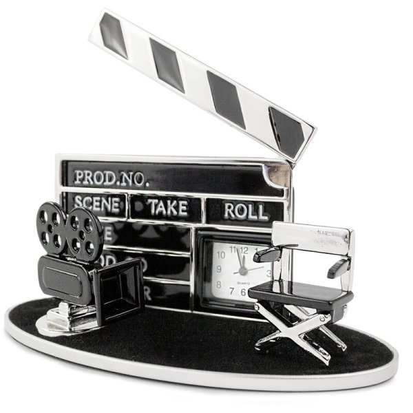 Tischuhr Cinema Projector - Dekorative Designer Uhr Sammleruhren Geschenkuhren