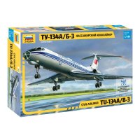 ZVEZDA Tupolev Civil airliner Tu-134A/B-3 Passagierflugzeug Modellbausatz 1:144