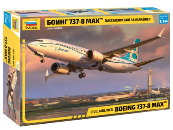 ZVEZDA Flugzeug Boeing 737-8 MAX Modellbausatz Nr. 7026