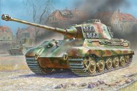 ZVEZDA Deutscher schwerer Panzer (Henschel-Turm) Königstiger Modellbausatz 1/35