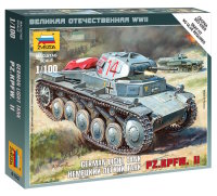 ZVEZDA Deutscher leichter Panzer Pz.Kp.fw II Modellbausatz 1:100